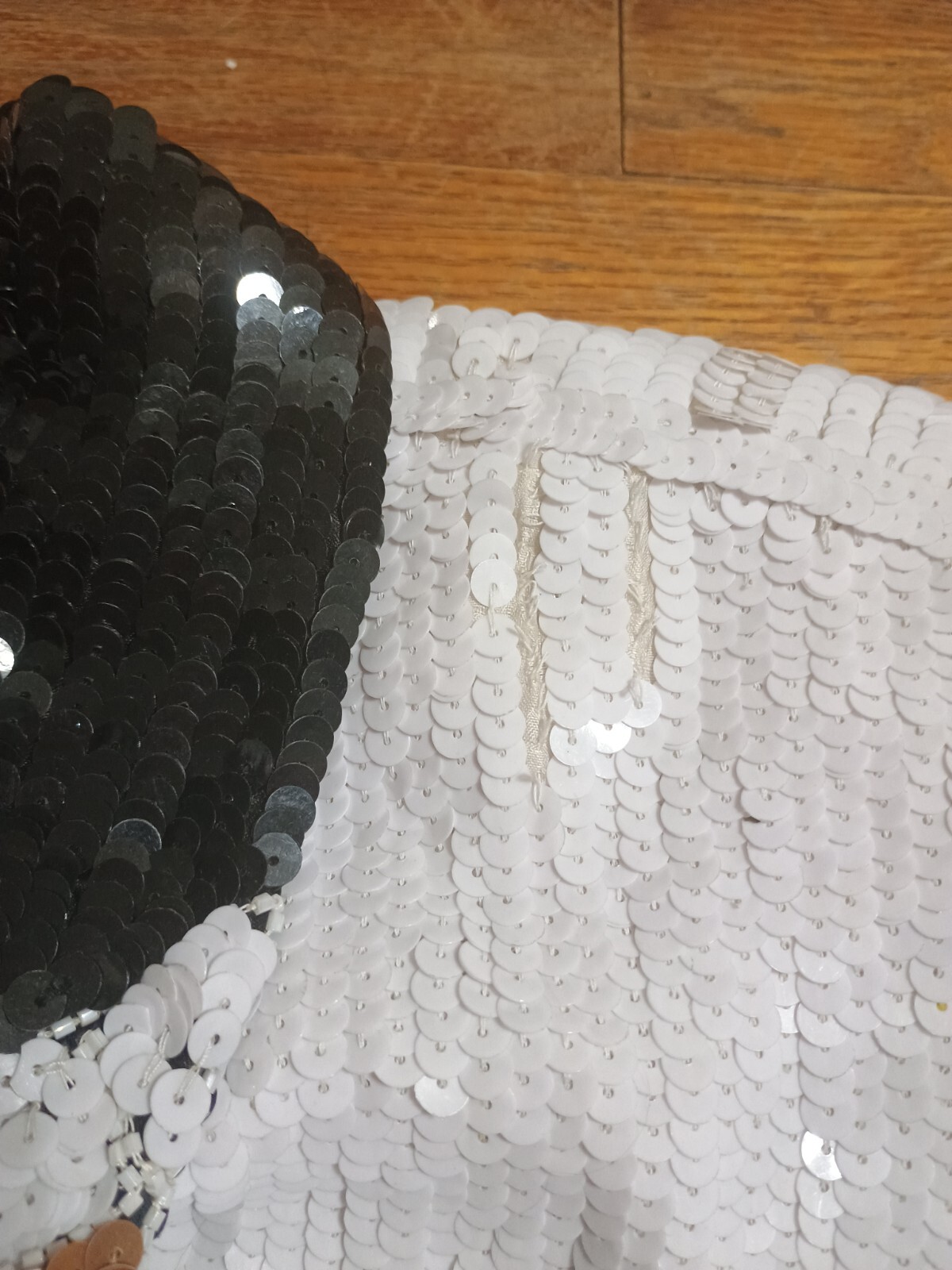 Vintage 90’s Modi Sequin Jacket Clock 100% Silk 1X
