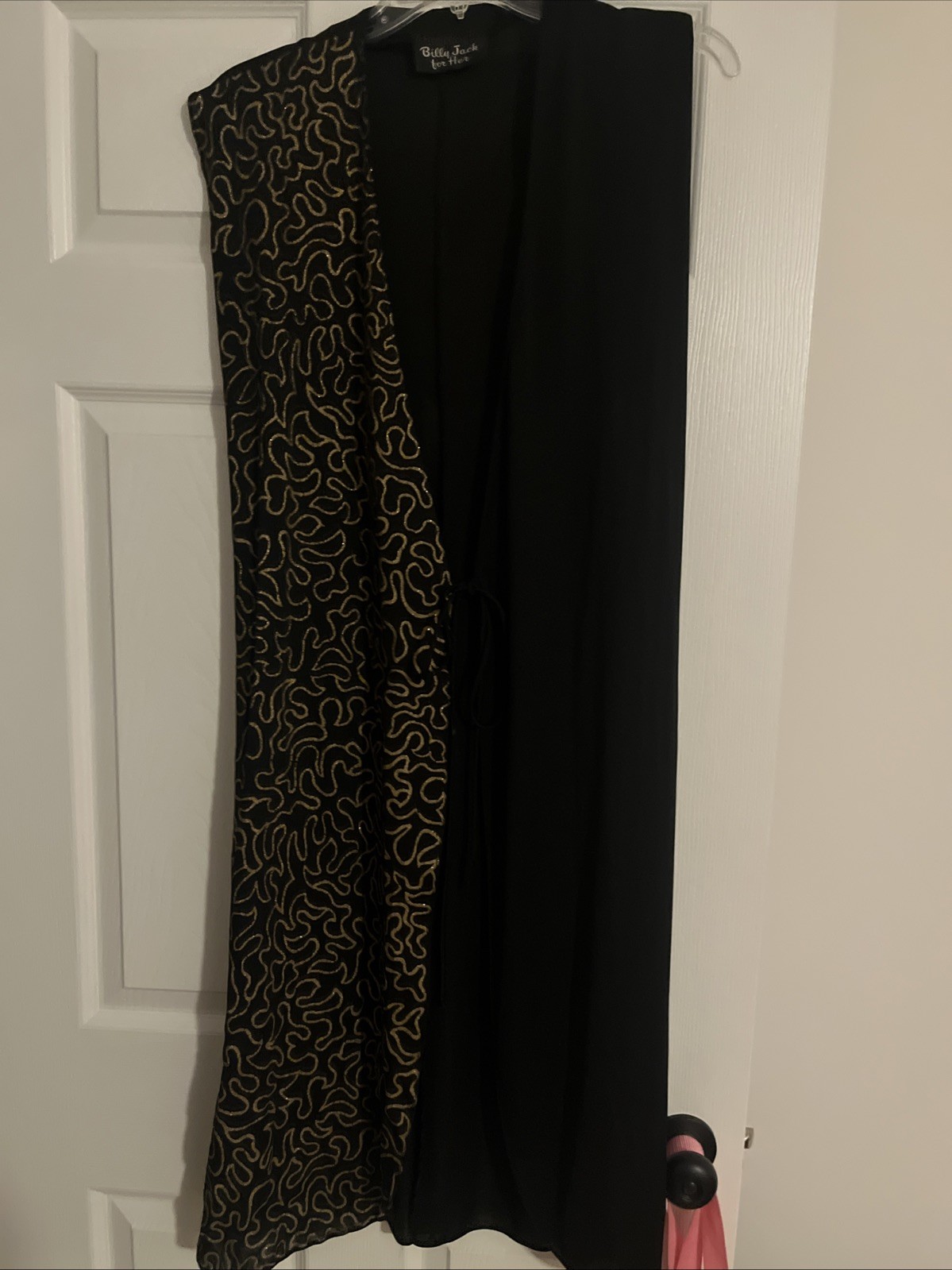 Vintage Women’s Black And Gold Billy Jack For her Wrap Around Dress Size 7