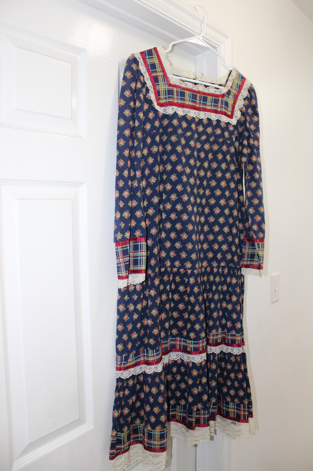 Vintage Gunne Sax Navy Blue Tent Dress Size 11