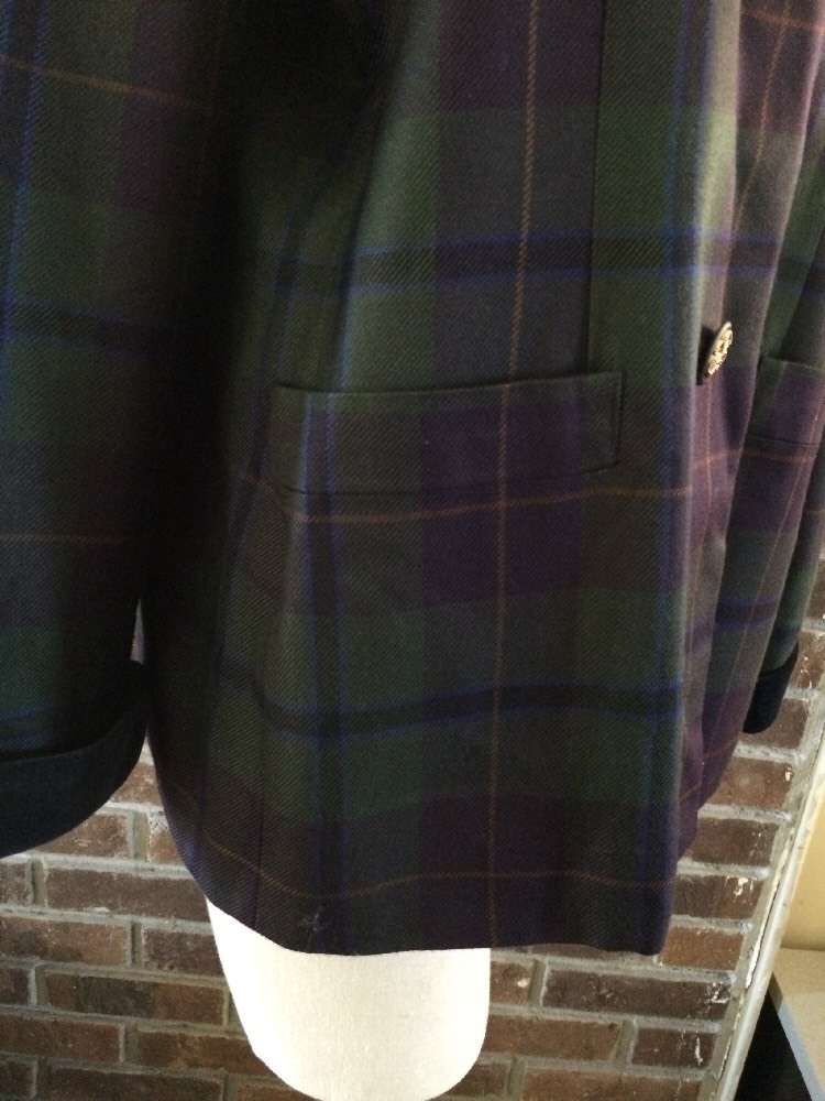 Stylin’ VTG Kasper by ASL Lined Blazer Green Tartan Plaid Ladies’ Size 14 – NOS