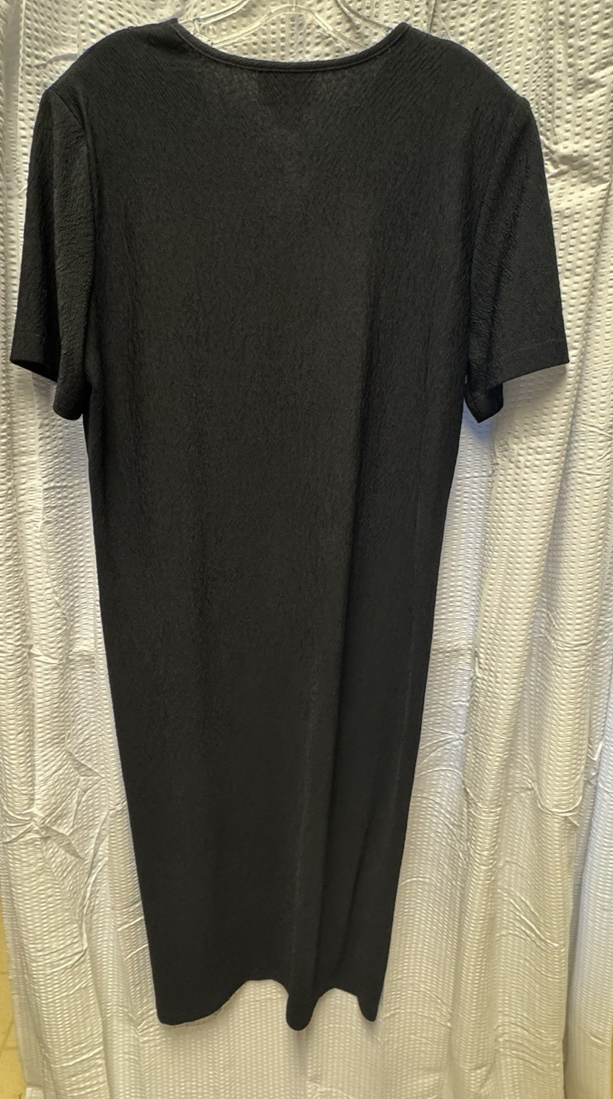 Vintage 90s Y2K Jillian Black Button Front Bodice Dress Sz14 USA Made Embroidery