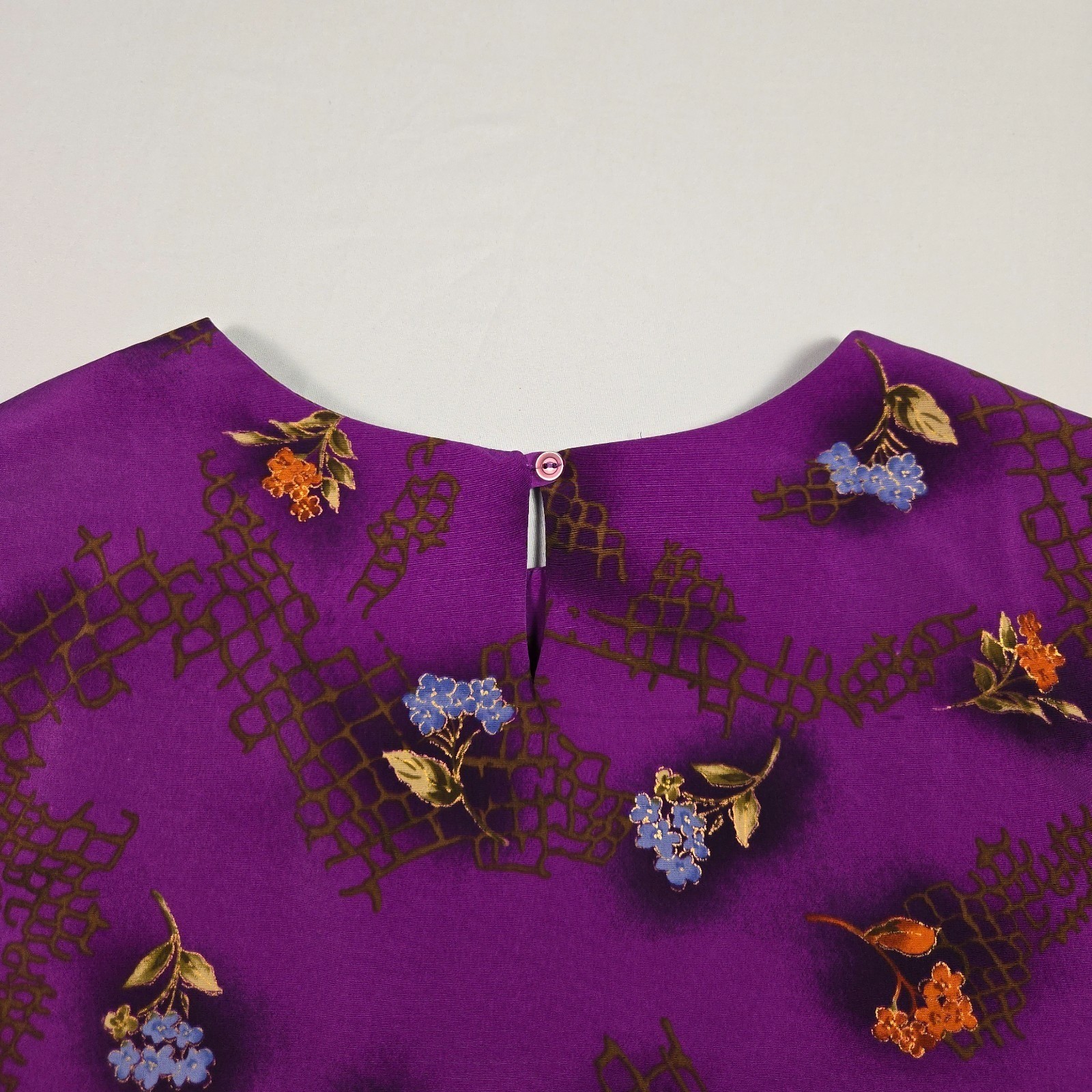 VTG Maggie Sweet Skirt Set 3X 2X Purple Floral 2Pc Midi Co-ord Y2K Cottagecore