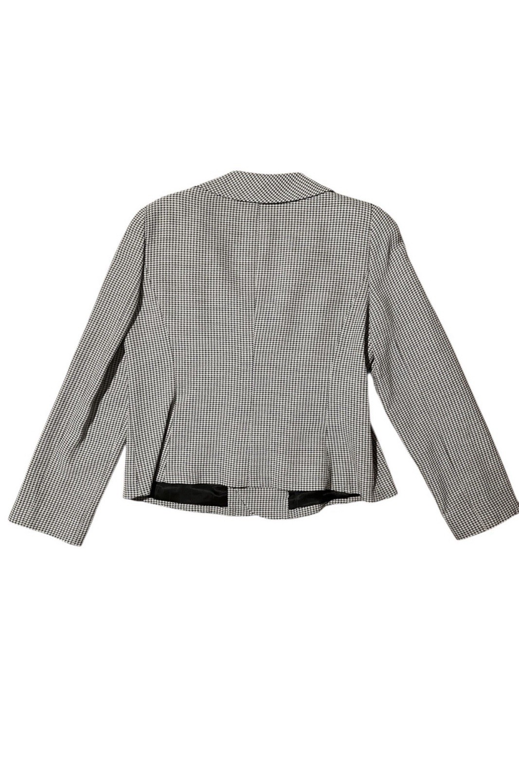Armani Academia Baby Houndstooth Double Breasted Chic Silk Blend Designer Blazer