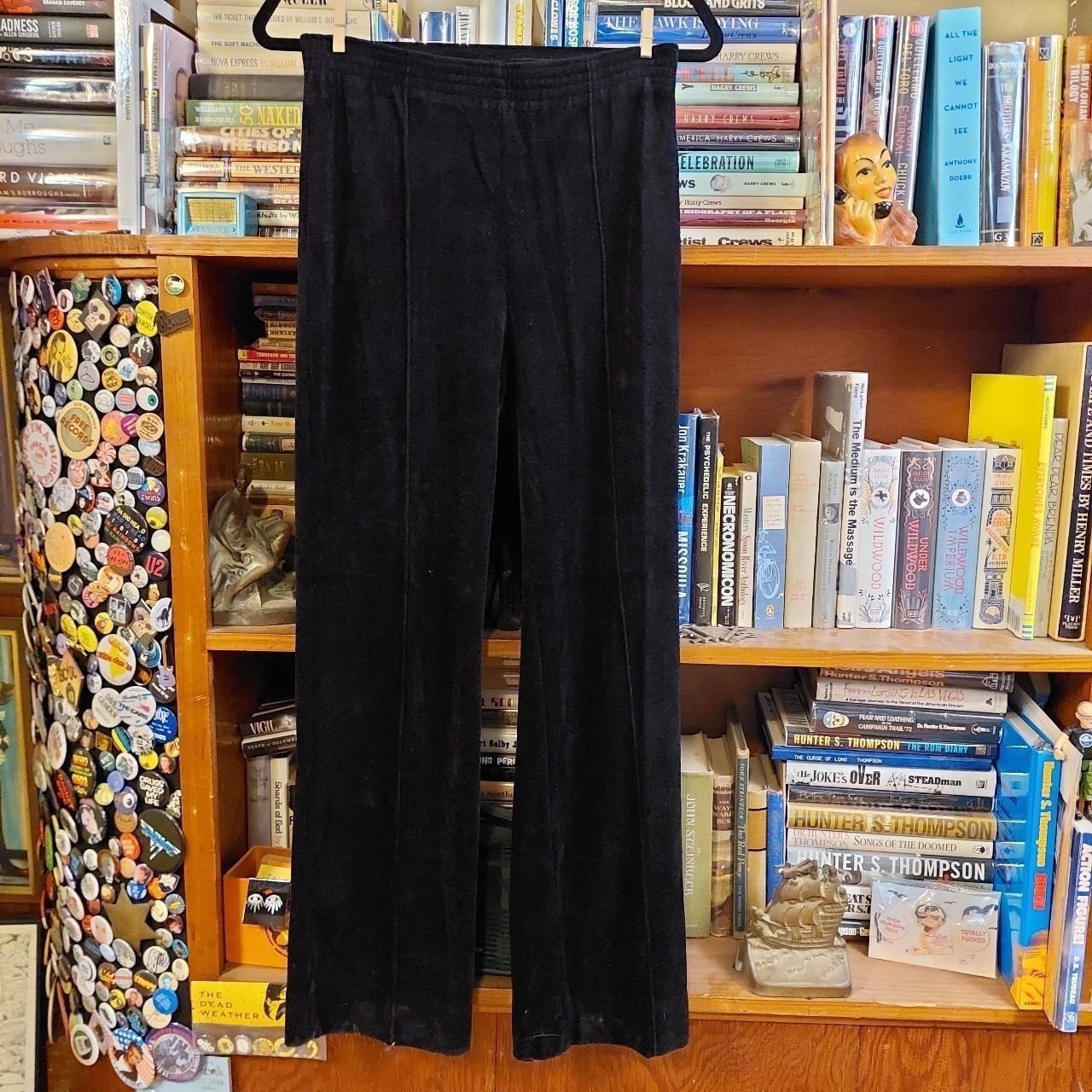 Vintage black and grey velour track suit.