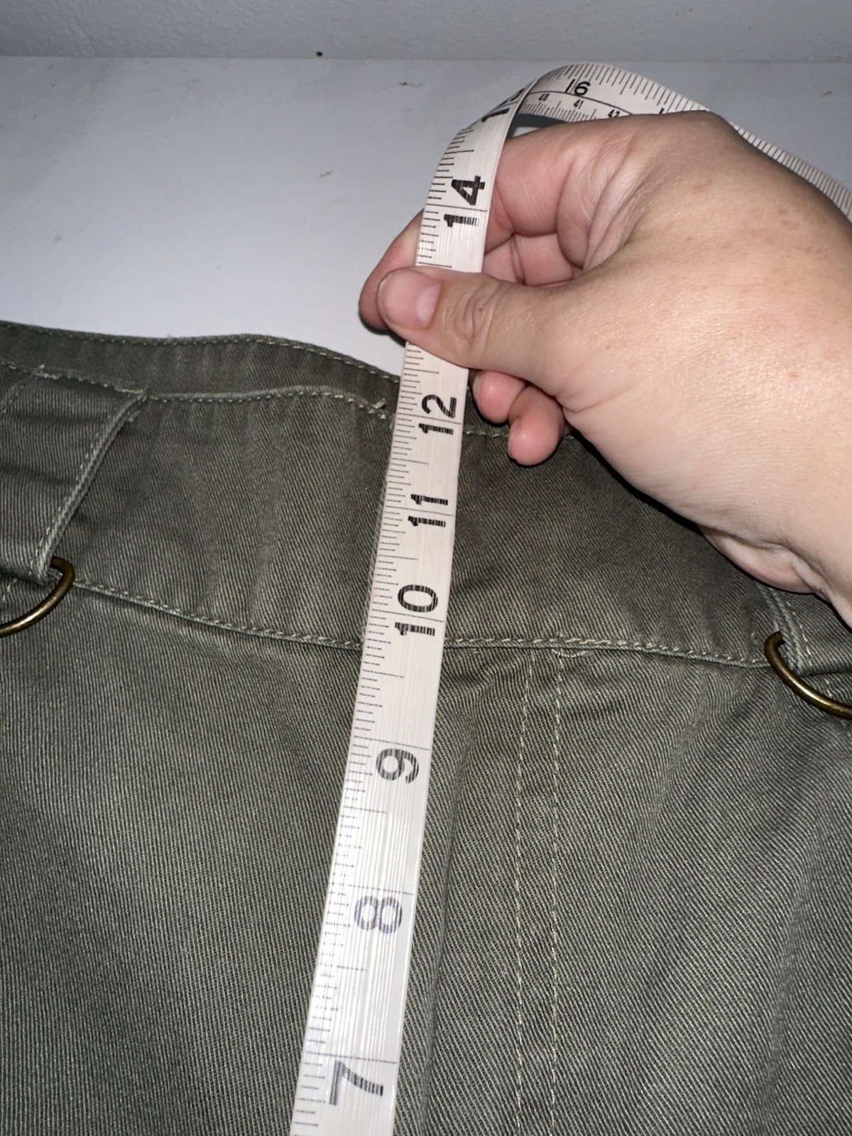 VTG 90s Y2K ONLY Jeans Cargo Pants Sz 14 Army Green Baggy Skater Grunge