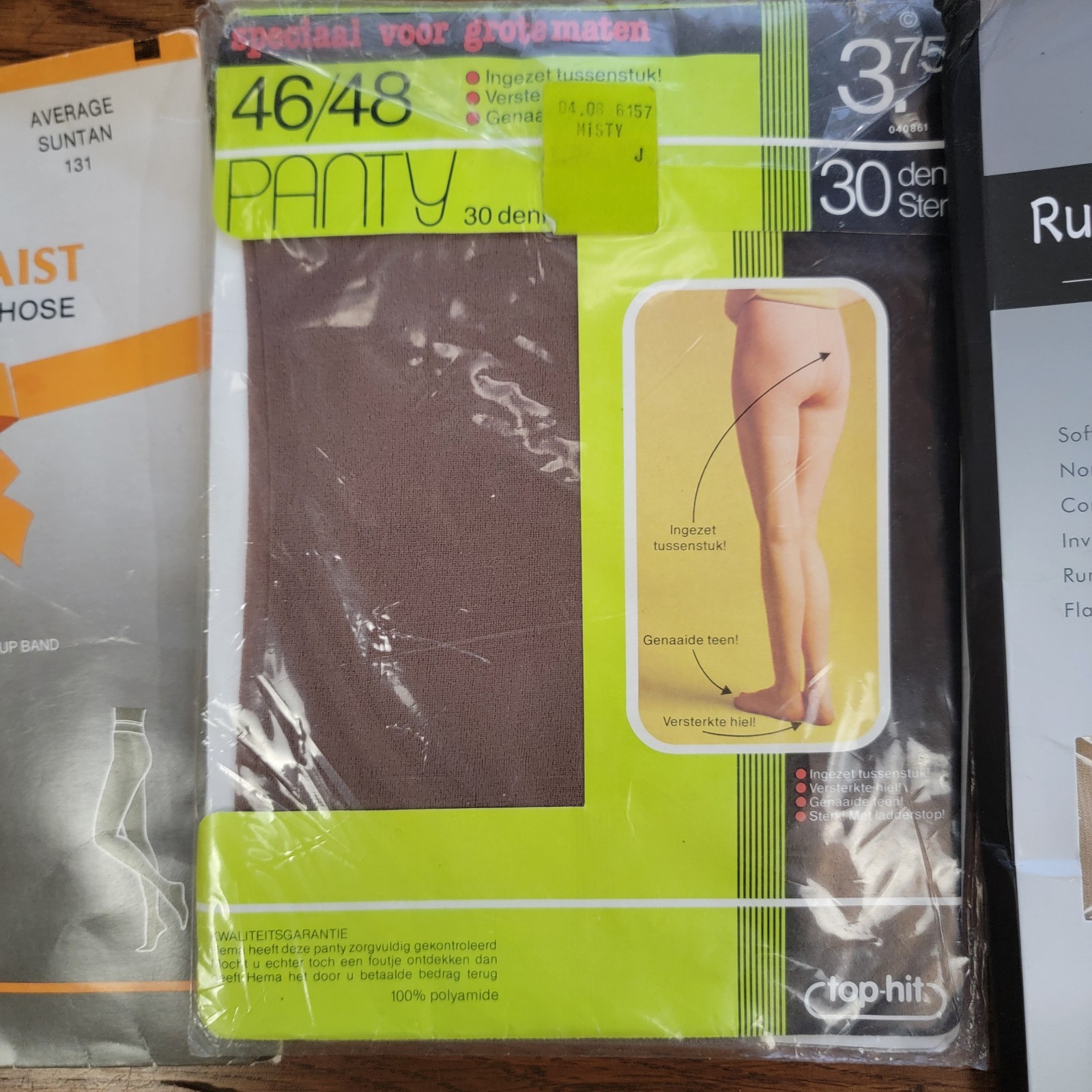 Vintage Lot of 8 Pantyhose 7 Pkgs New Old Stock Small, M/L Petitie, S/M Various