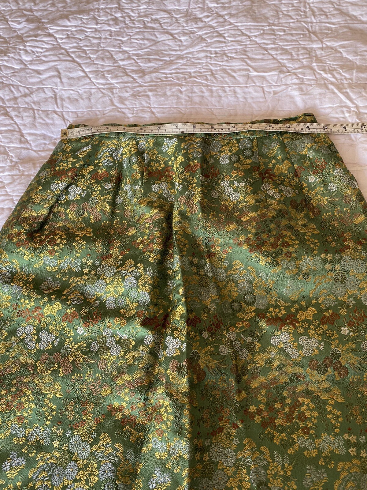 Vintage 1960’s Hand Tailored 2 Pc. Asian Brocade Neru Collar Suit