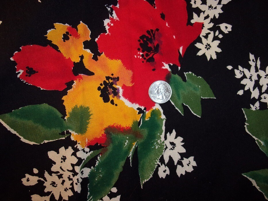 Vtg 80s In Cinq Sz 12 Cotton Polyester Belted DRESS Floral U.S.A. Shoulder Pads