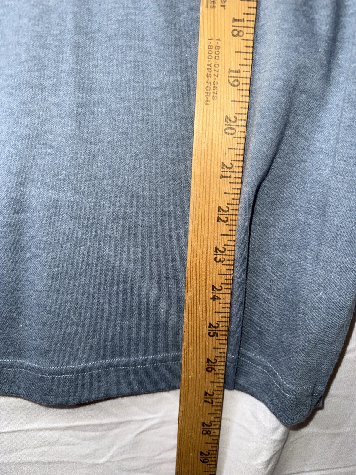 Vtg Lacy Afternoon Womens Sz S Dusty Blue T Shirt w Lace Sleeves & Vee V Good