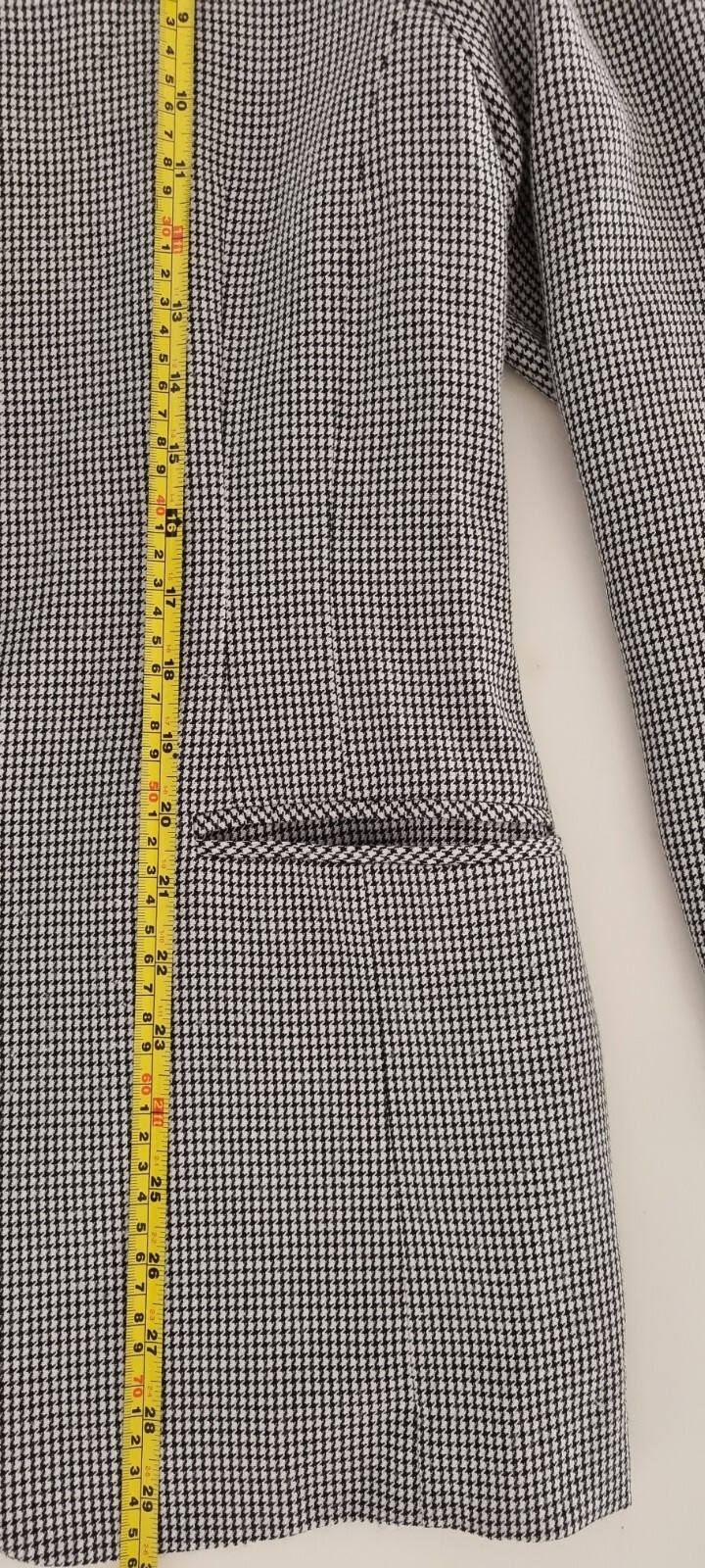 ❤️💛 MASUKA Vintage NZ Designer Black N White Houndstooth Blazer Size 12
