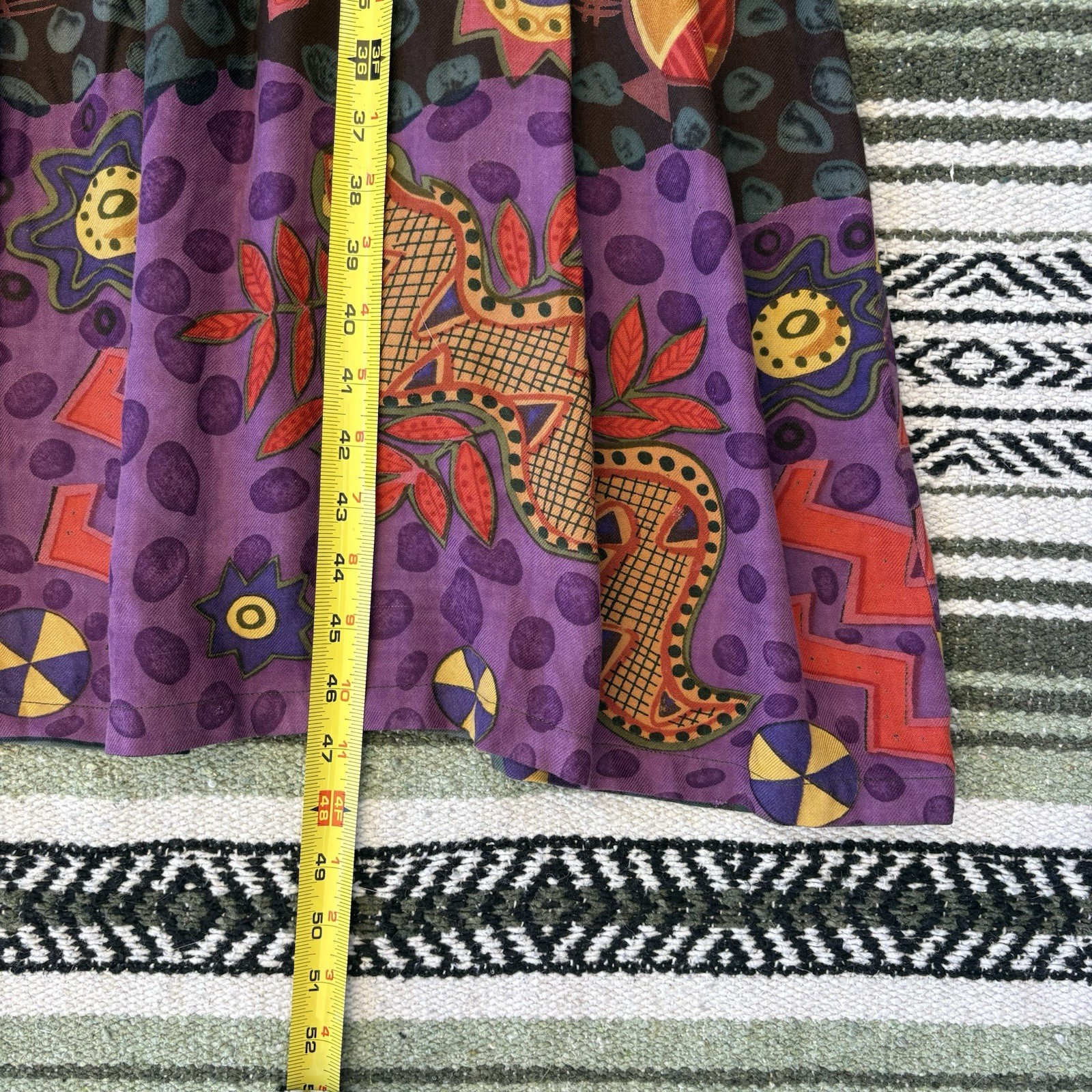 Bandhini M Polo Vintage Wildcat Patterned 90s Shoulder Pads Size Small Indian