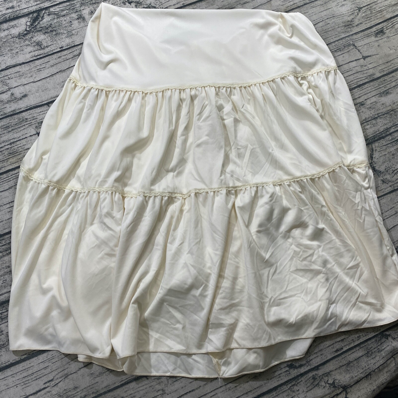 Jody T California Vtg 70s Lace Trim Prairie Maxi Dress Size 7 (Fits S) Cream
