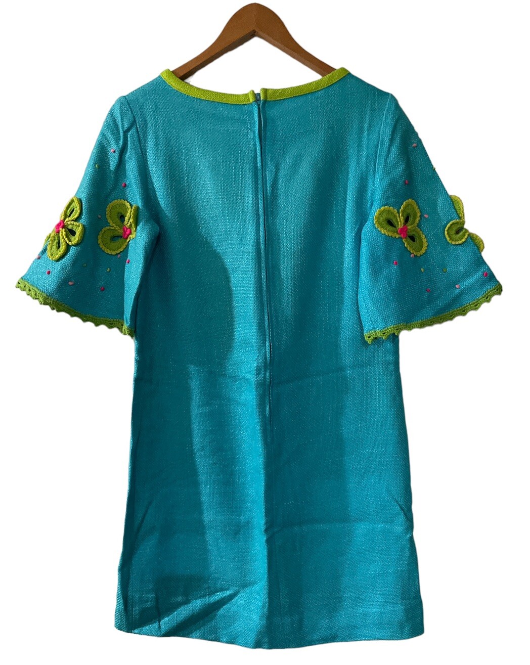 Vintage 60s Bright Knit Weave Fun Collection Mini Dress Phil Rose Of California