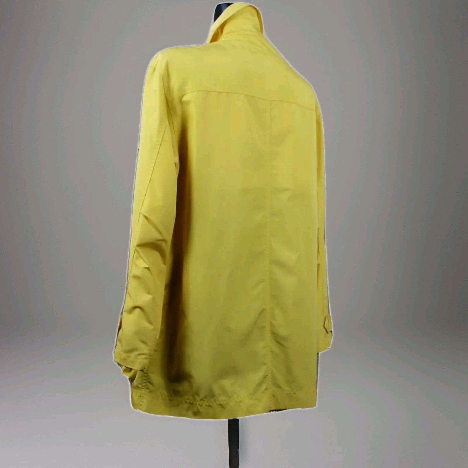 Vintage KRIZIA JEANS Woman Overcoat 2/4 Purely 80 Rubberized Yellow Microfiber40