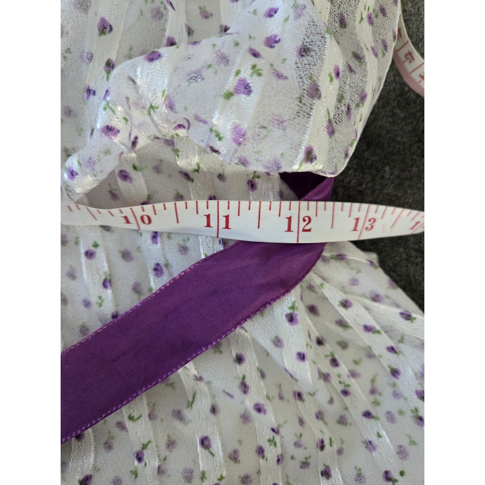 Vtg 70s Floral Handkerchief Hem Spaghetti Strap Dress Set W/ Sheer Shrug Sz 11 M