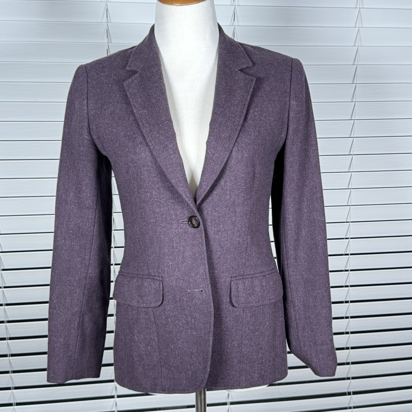 Pendleton Vintage Purple Wool Blazer Size 6 Womens Jacket