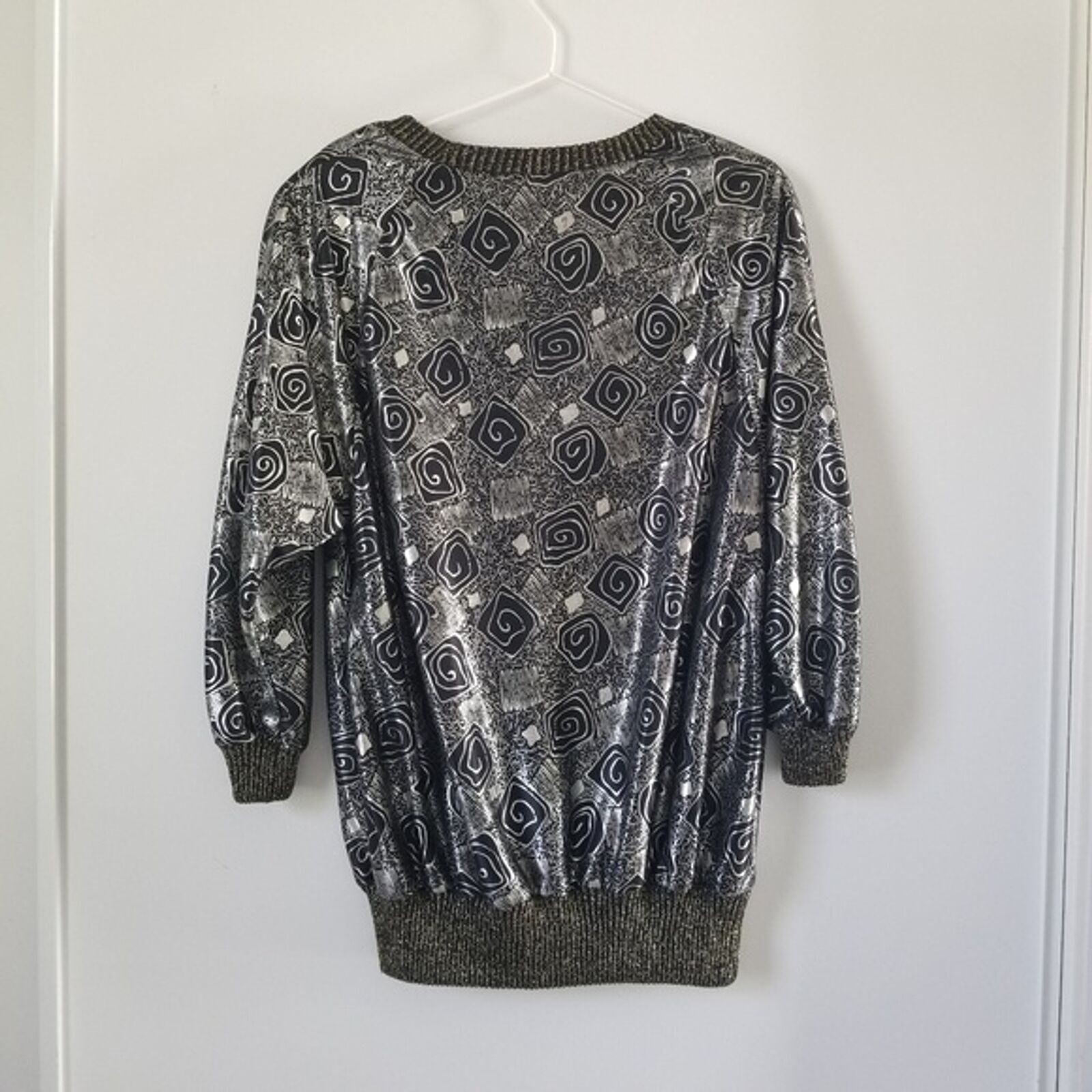 Vintage Retro Glam Rock Statement Blouse size LARGE