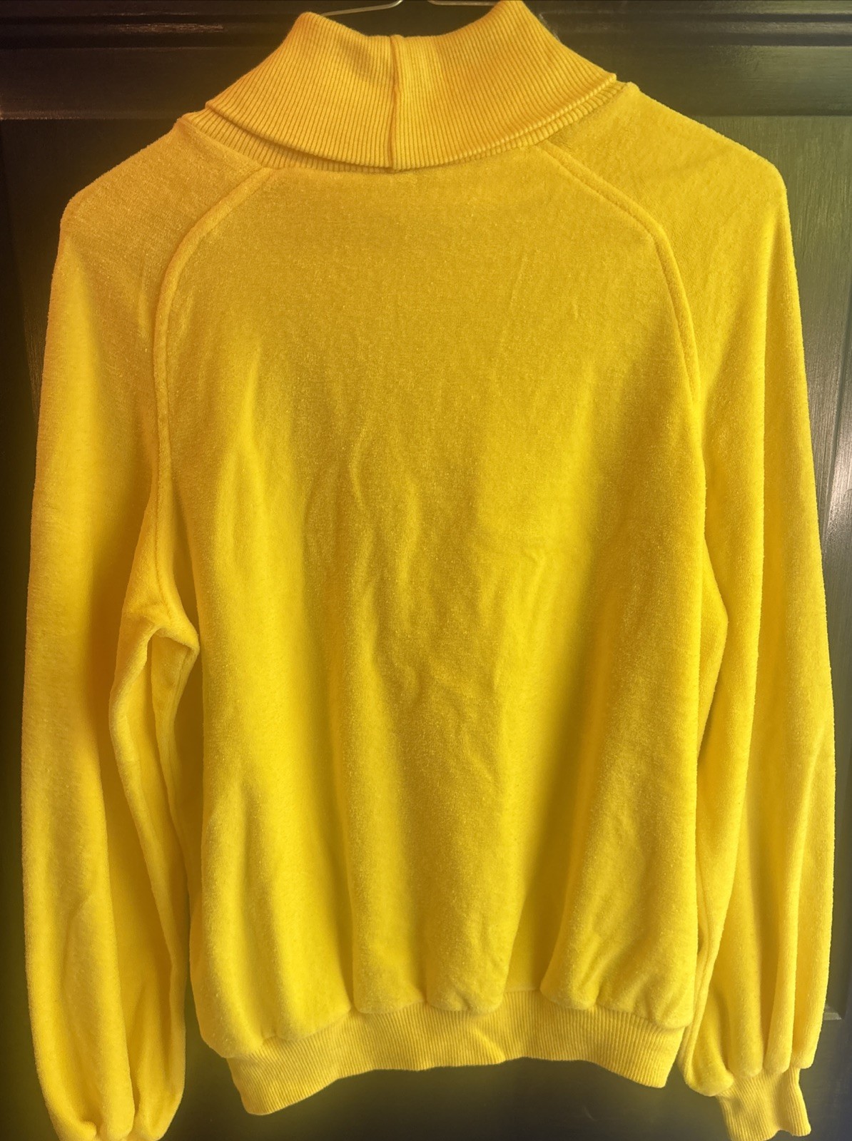 Vtg SKYR Skiwear Sportswear Womens M/L? Yellow Turtleneck Shirt Made USA Cotton