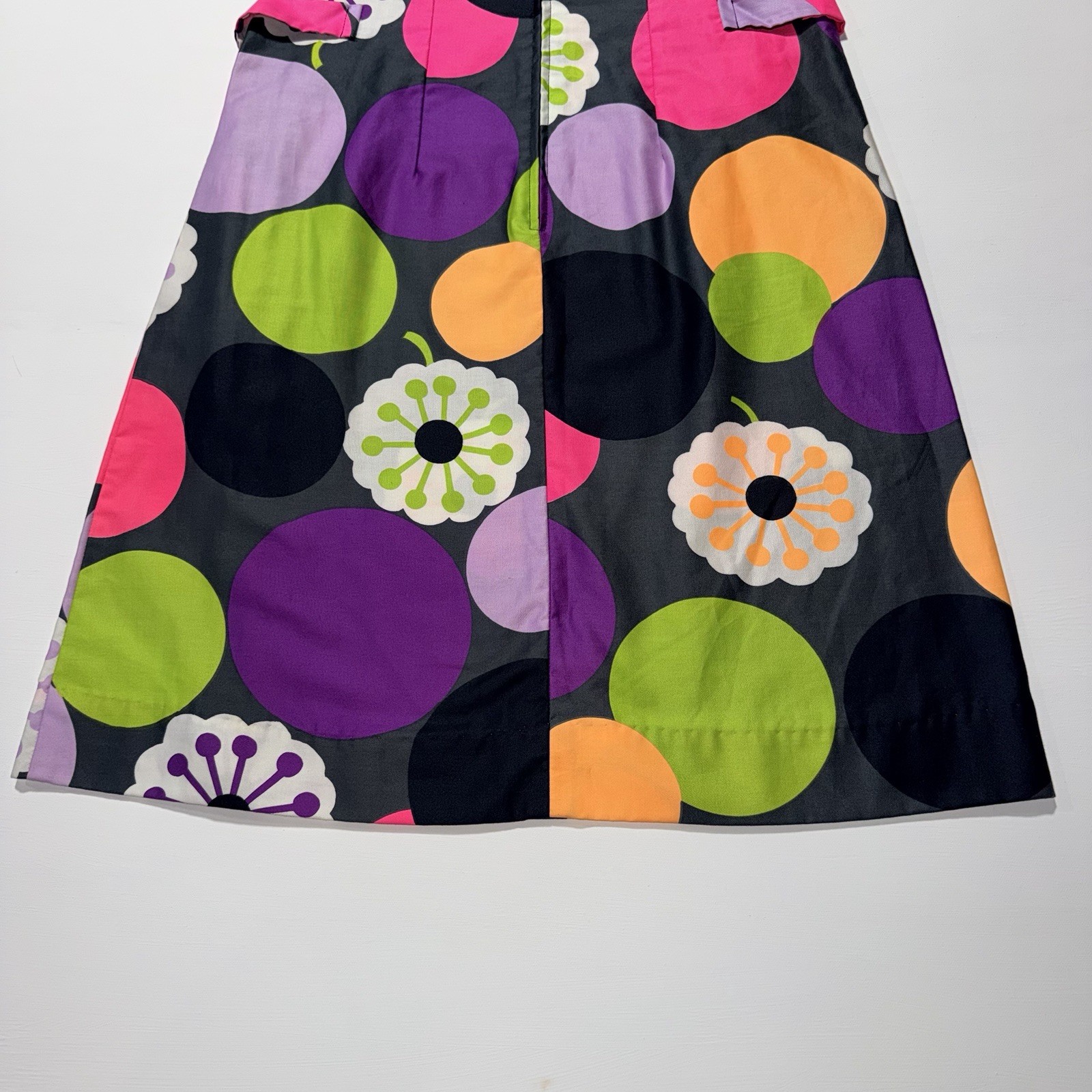 Vtg 1960s Alice of California Mod Shift Dress Psychedelic Flower Power Polka Dot