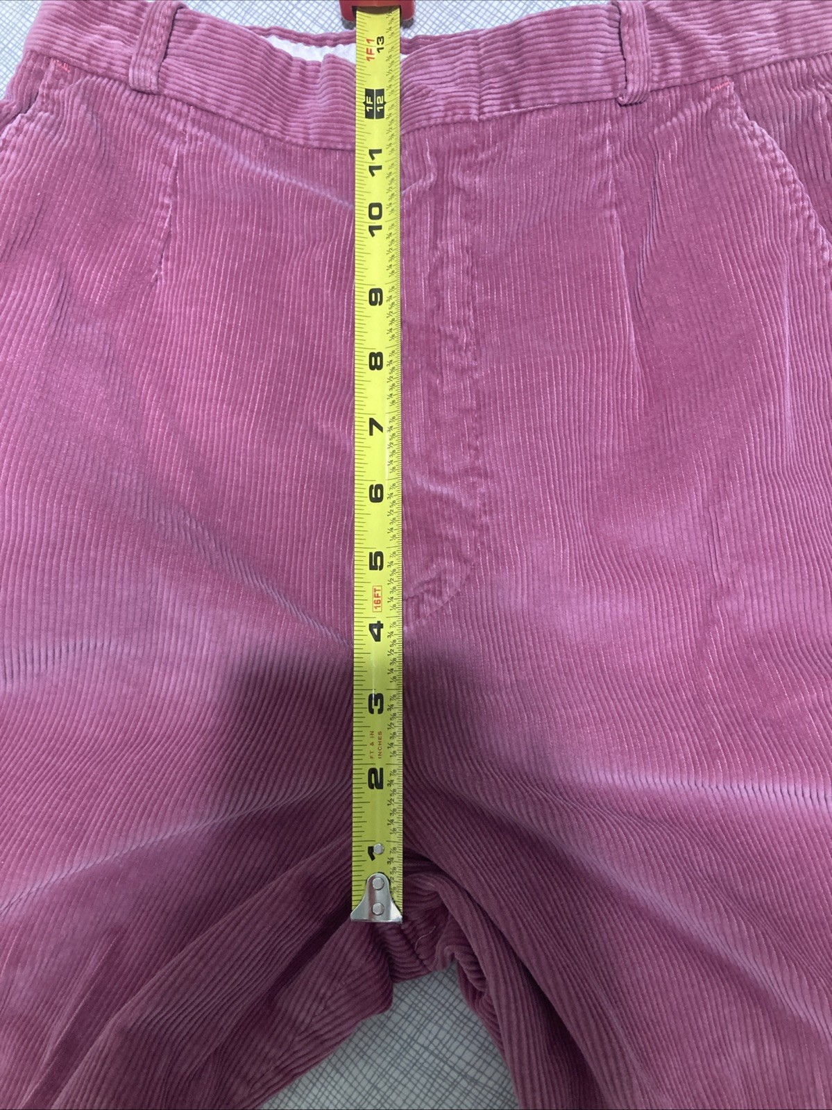 Vtg 80s Palmettos Pink Mauve Corduroy Pants Pleated Mom Trousers High Waist XS