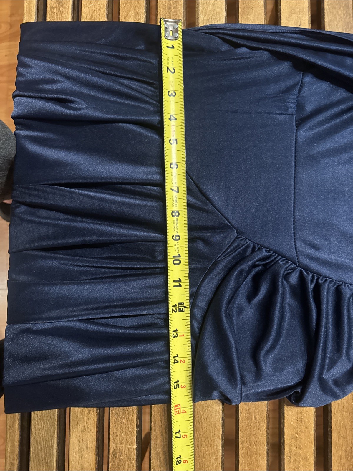 VTG 80’s Filigree Ltd Blue Ruched Midi Dress USA Style 8042 Size S?