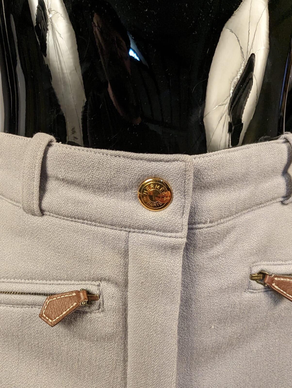 VINTAGE DOVE GREY HERMES – PARIS RIDING PANTS SIZE 36
