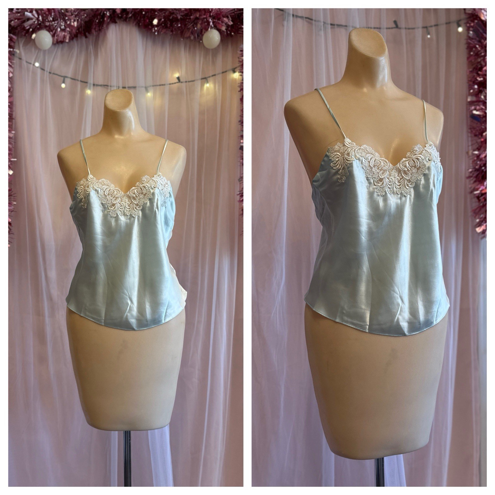 Vintage 80s Victoria’s Secret Gold Label Liquid Satin Cami Top Lingerie XS/S