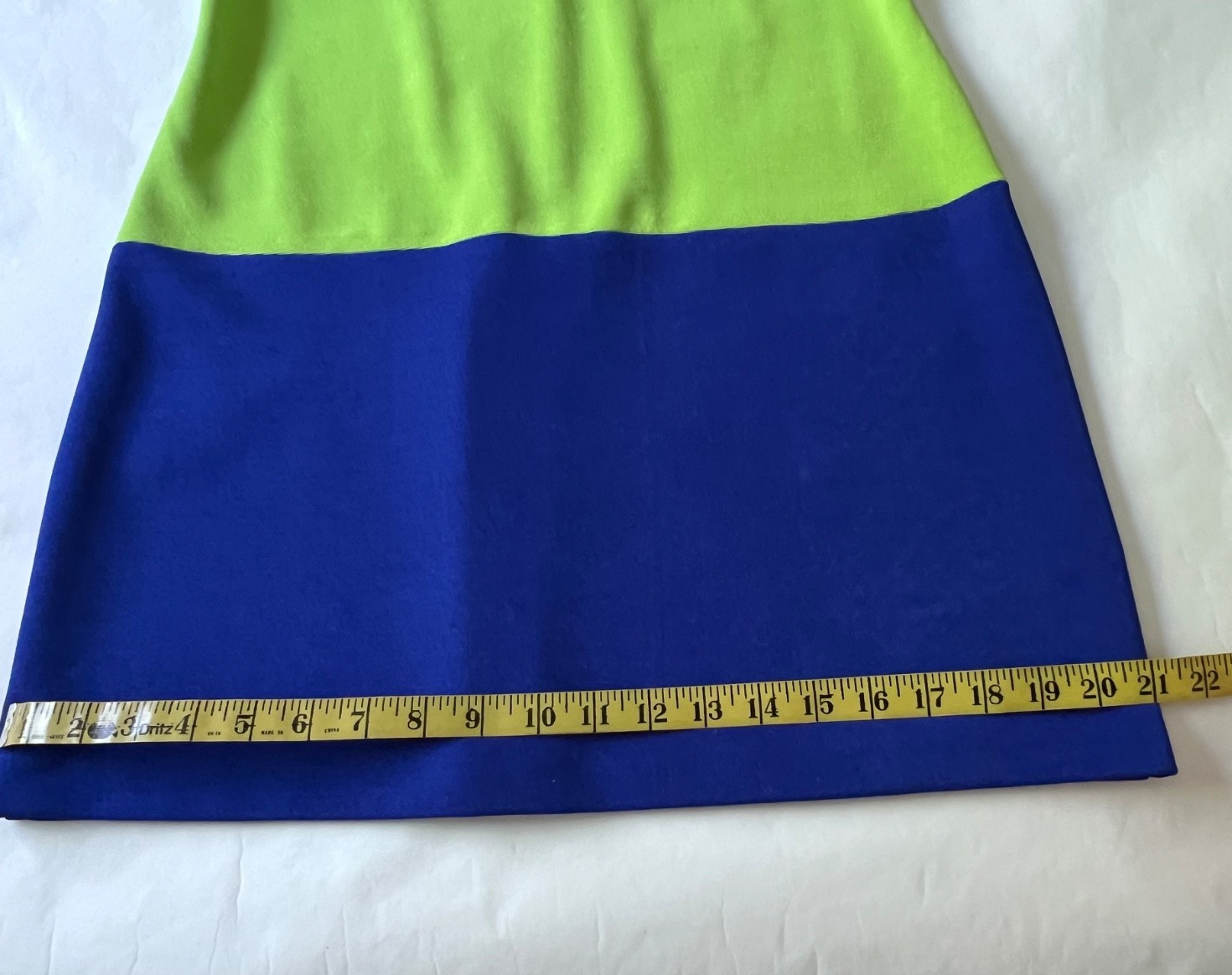 VTG 90’s Lane Misty Lane Blue Green Short Sleeve Color Block Bodycon Dress SZ 8