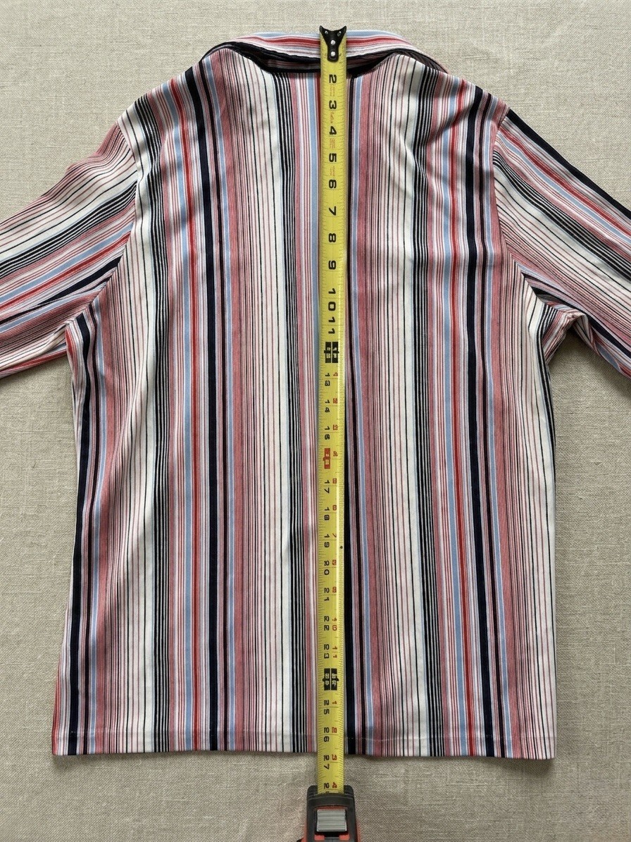 Vintage 70s Eccotoo by Eccobay Striped Disco Shirt | Made in USA