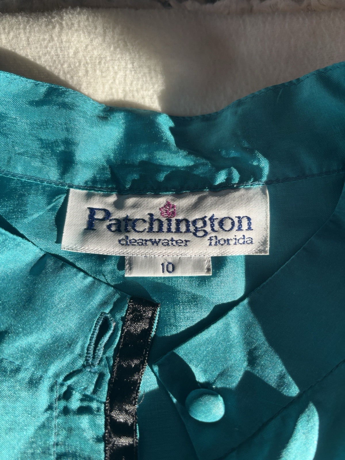 VTG Women’s Pant set Teal. Patchington Pants And Top. Sz 10. Clearwater FL. USA
