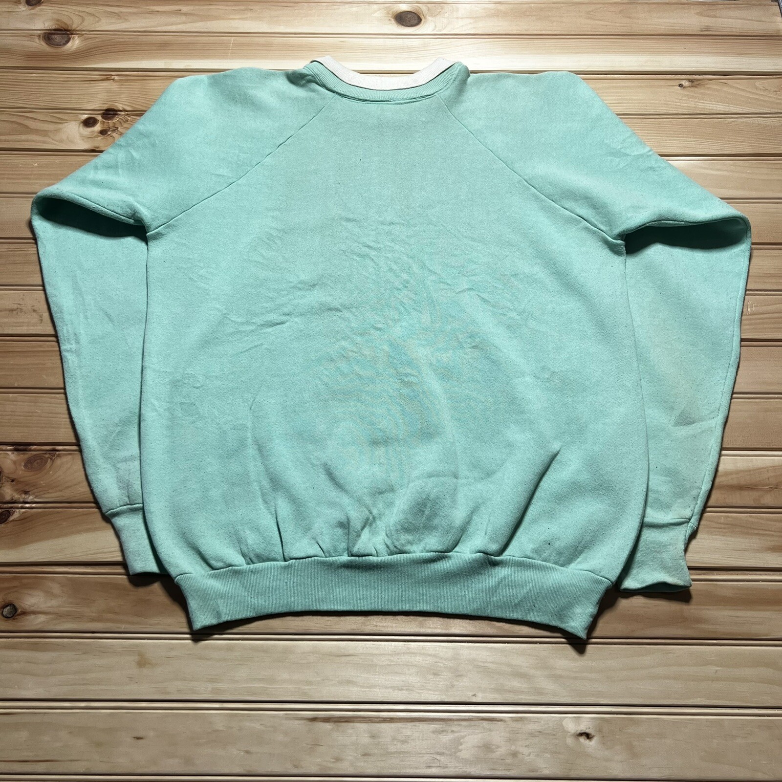 Vintage 80s Granny Core Rain And Shine Make Rainbow Needlepoint Sweatshirt – XL
