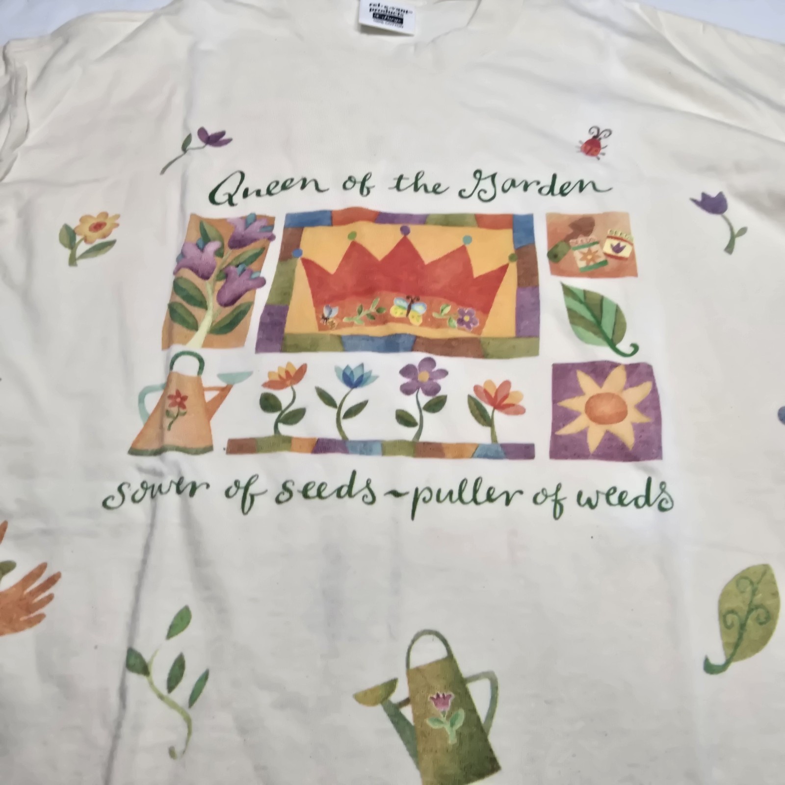 Vintage Relevant Products Challis & Roos Queen Of The Garden AOP Tshirt XL Y2K
