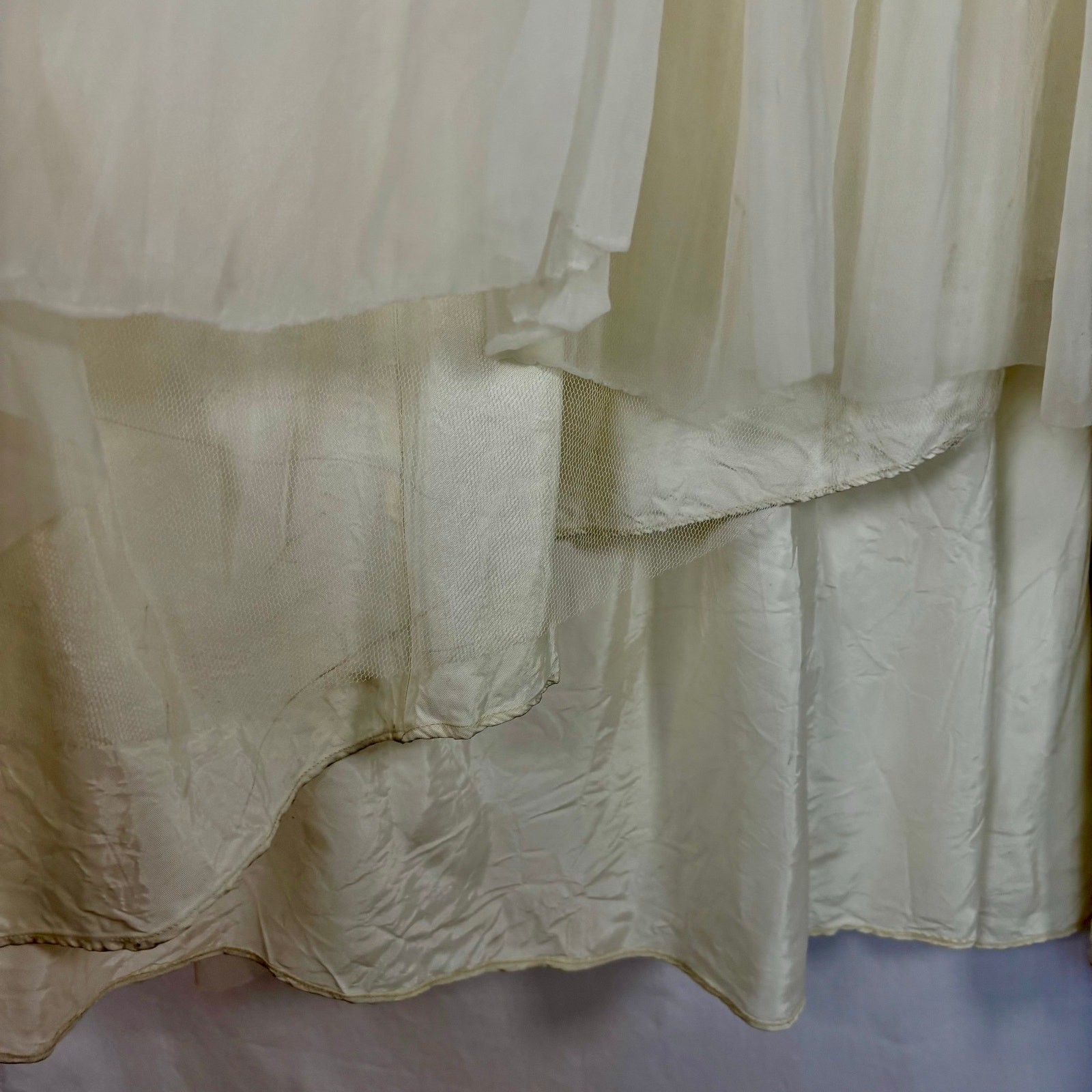 Vintage 1950s Marie of Pandora Bridal Crinoline Petticoat Skirt With Train AS IS
