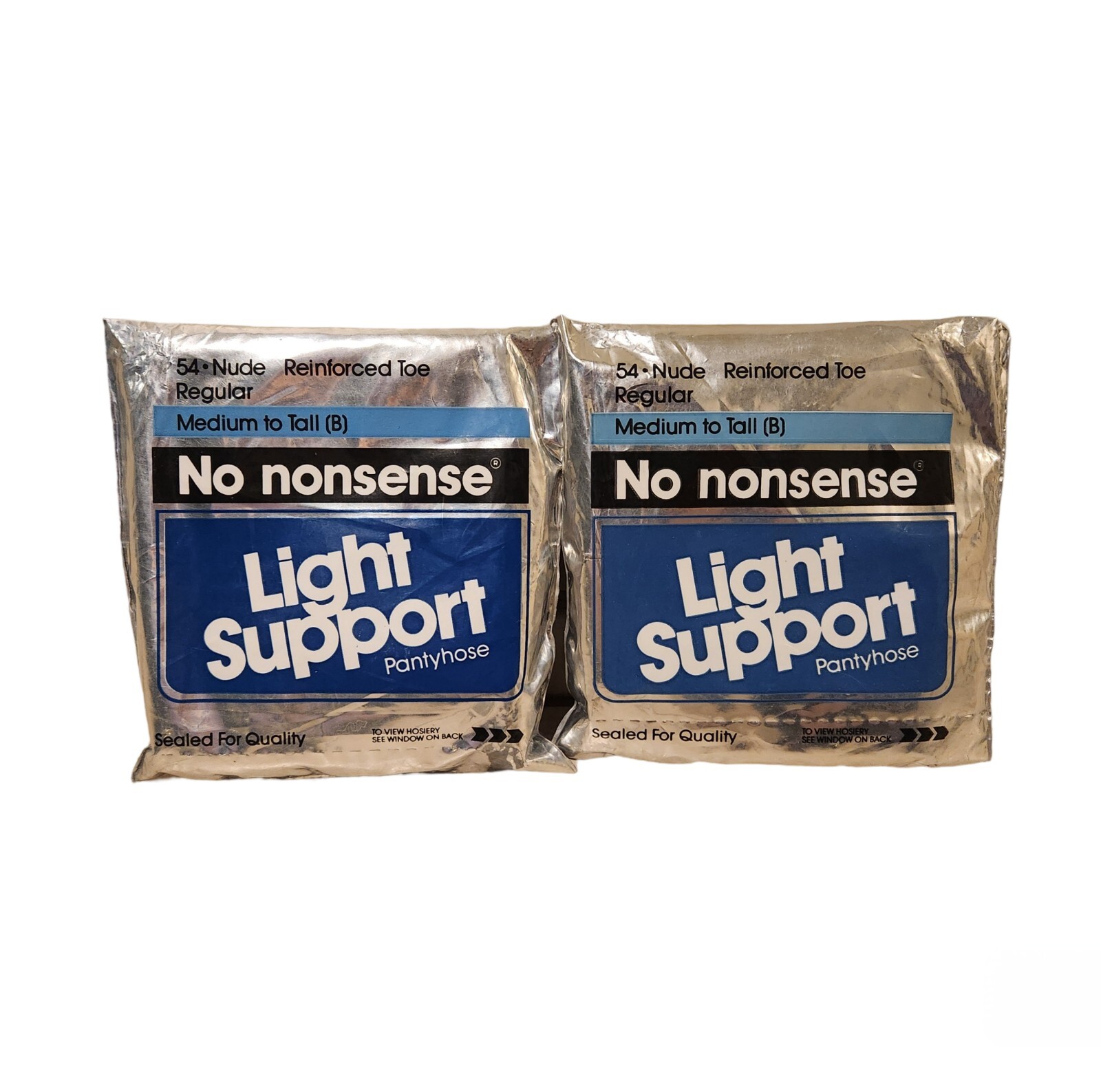 Vintage 1990s No Nonsense Light Support Pantyhose Lot of 6 Medium/Tall (B)