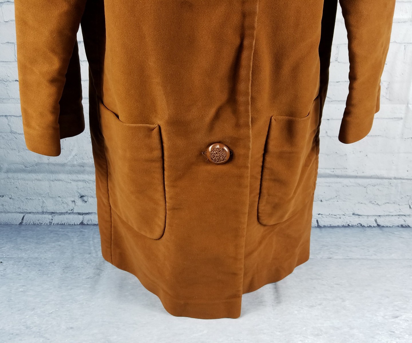 Betty Rose Montoro Suede Large L Soft Deep Harvest Orange Brown Coat Vintage
