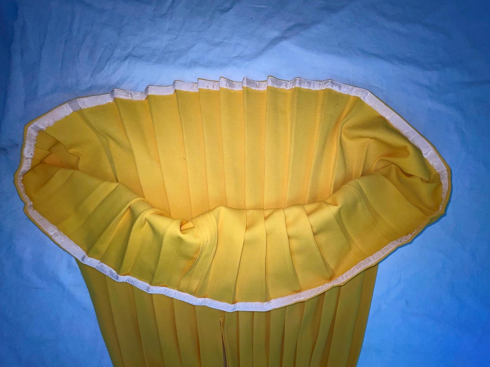 VTG 60s 70 WOMENS S POLYESTER ACCORDIAN PLEATED DISCO RETRO GOGO SLEVELESS DRESS