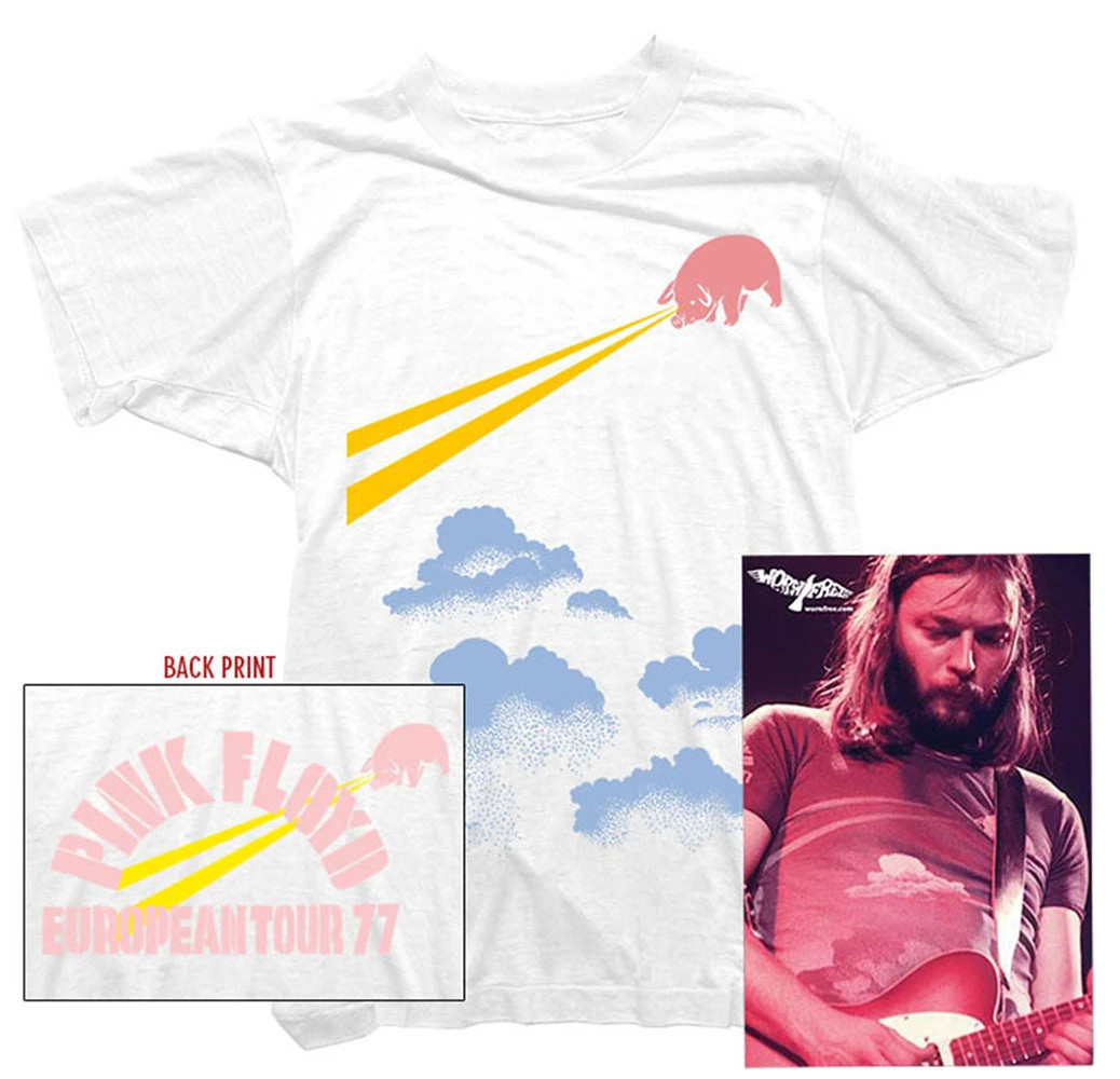 Pink Floyd Womens T-Shirt – Floyd Tour 77 Tee worn by David Gilmour – Officially