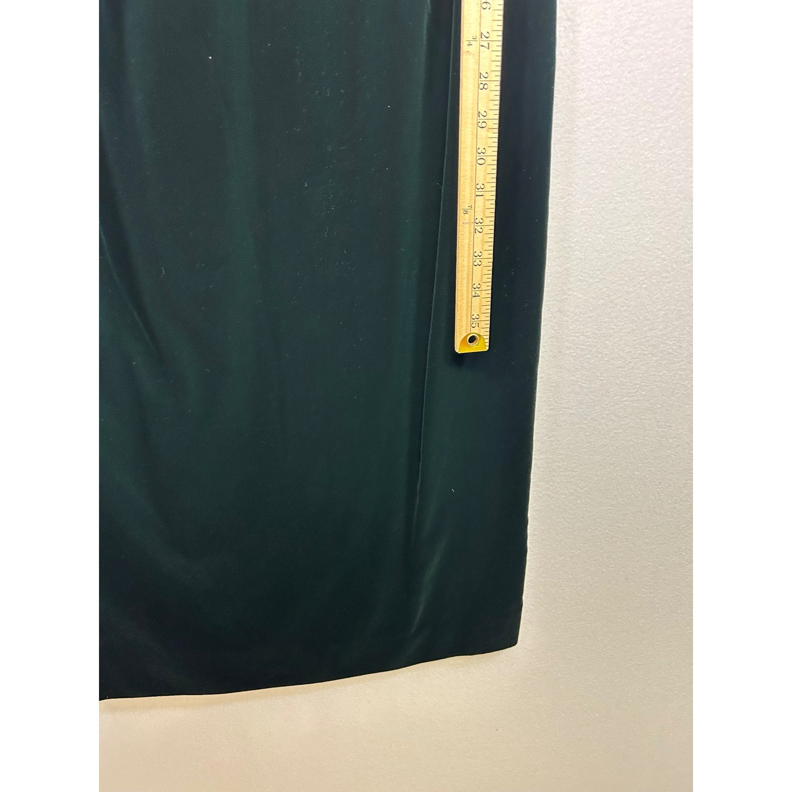 Vintage 90s Cachet by Bari Protas Velvet Midi Dress Women 7/8 Dark Green