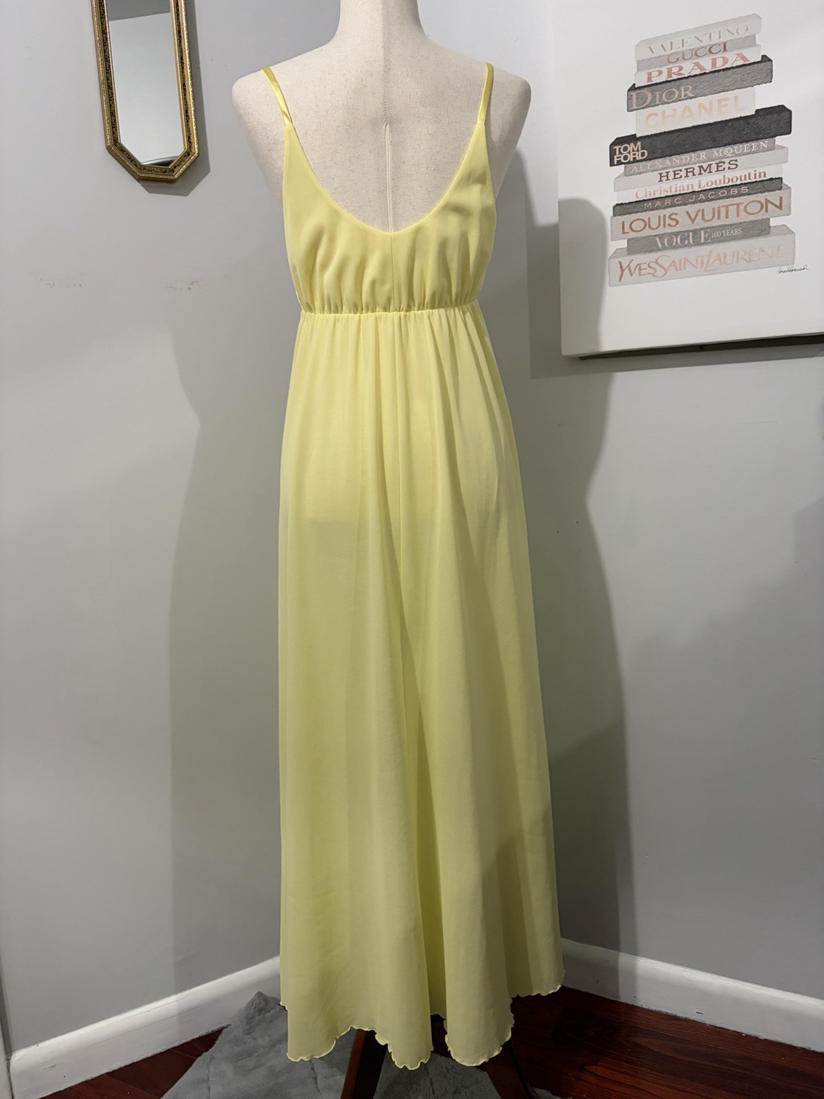 Vintage Alice Maloof Nightgown with Lace Detail Size Medium