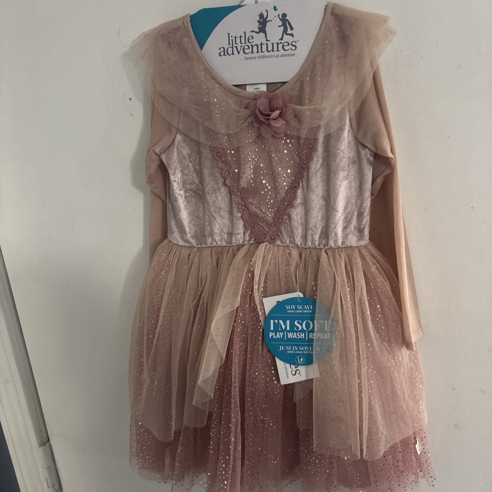 Little Adventures VINTAGE SLEEPING BEAUTY PARTY DRESS Size Kids Large 5-7 Years