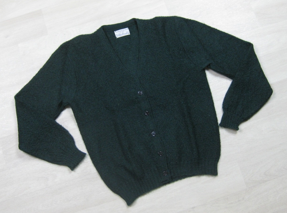 Vintage 60s Bobbie Brooks Mohair Wool Cardigan Sweater Womens (M) V Neck Grunge