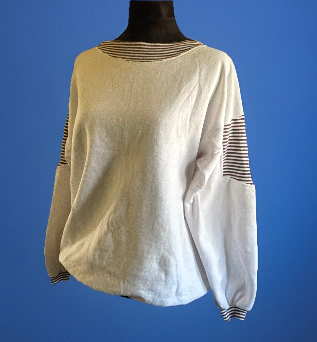 80s Euro Joy Yacht Club Style Sweatshirt.oversized Fit.boat Neck