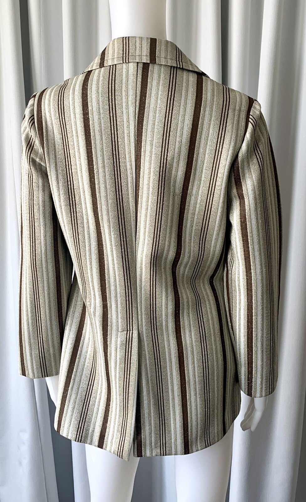 Vintage 70s Polyester lurex striped jacket M/L