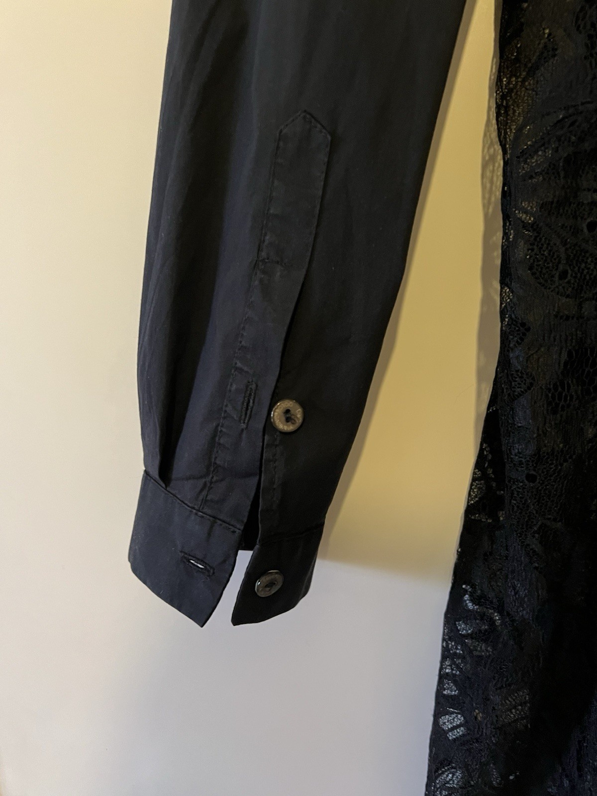 Vintage Dolce & Gabbana Wide Lace Insert Shirt Dress