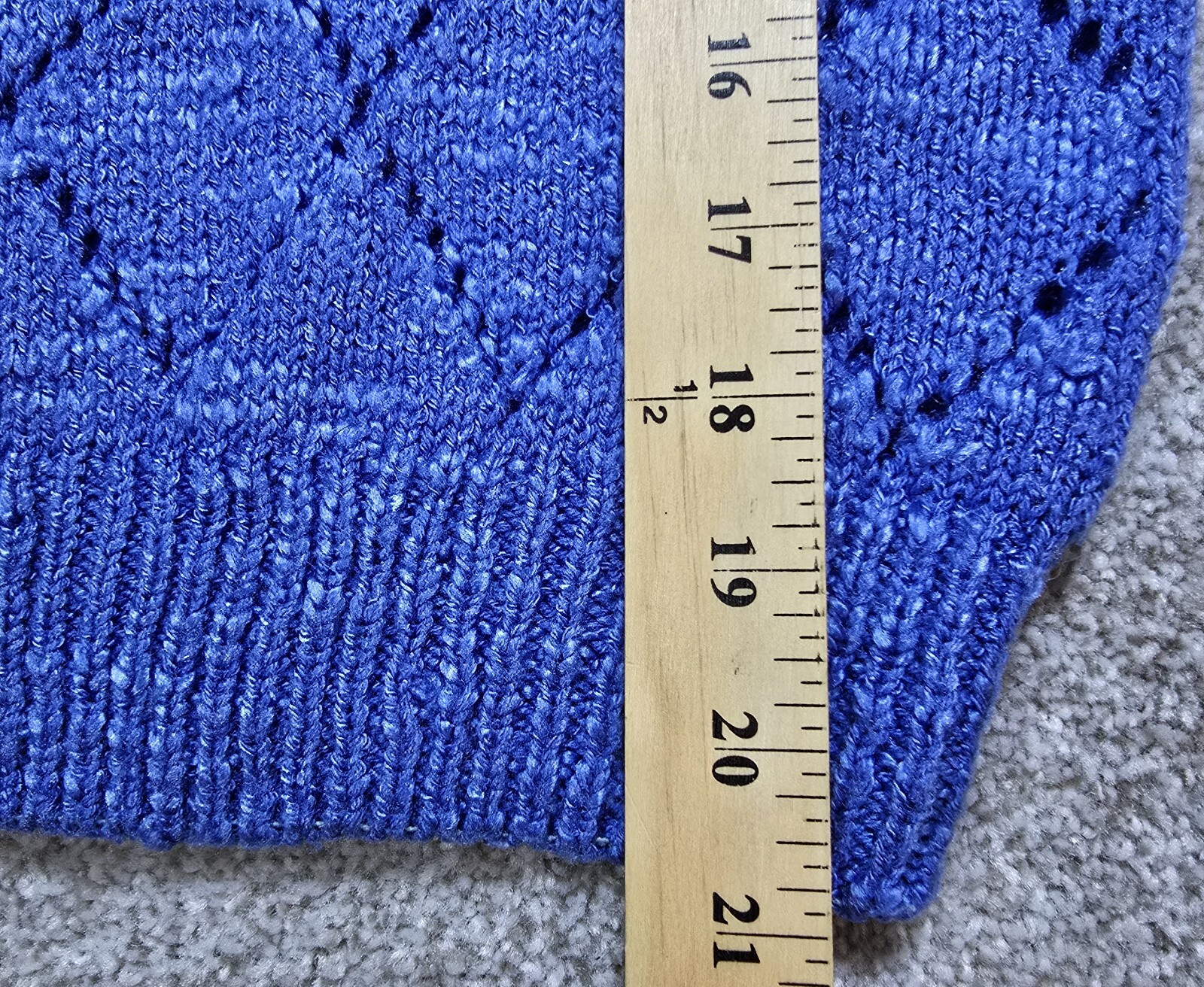 Spice of Life Vintage Blue Diamond Knit Sweater Long Sleeve Pullover Women’s M