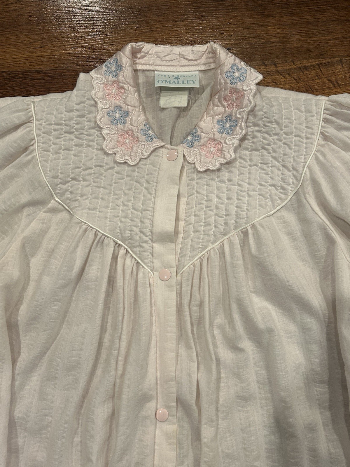 Vintage House Dress Nap Dress Nightgown Cottagecore Long Sleeve Size S M