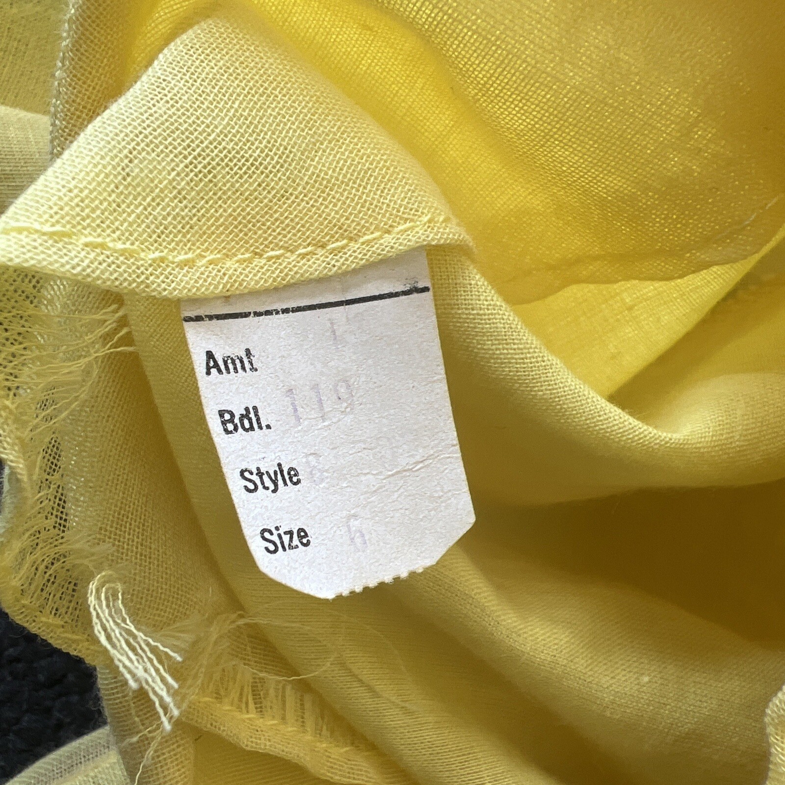 Vintage 60s 70s Yellow Dress Justin McCarty Women’s Size 6 #84