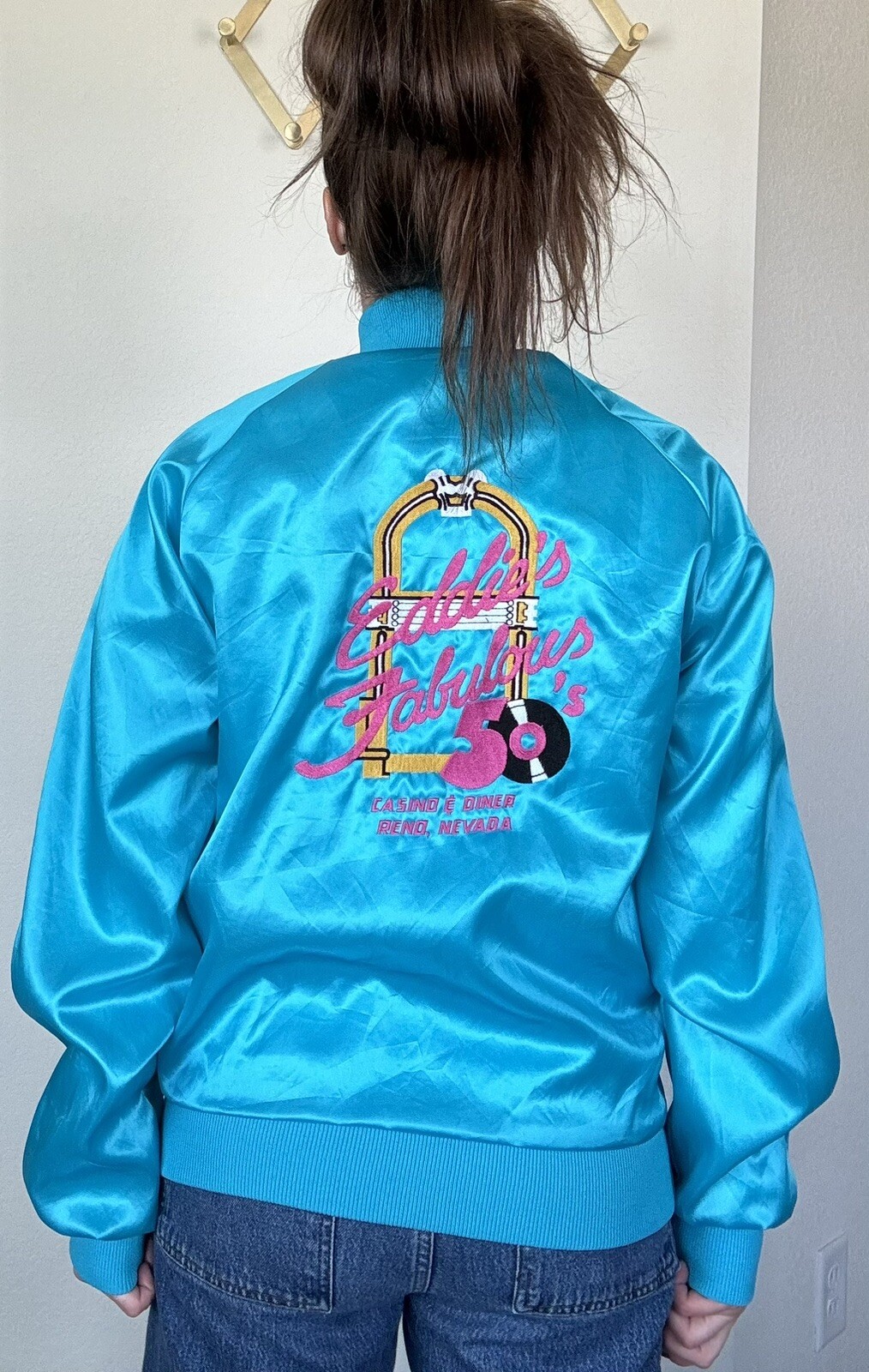 Vintage Eddie’s Fabulous 50’s Casino & Diner Jacket Sz S Reno NV Westark