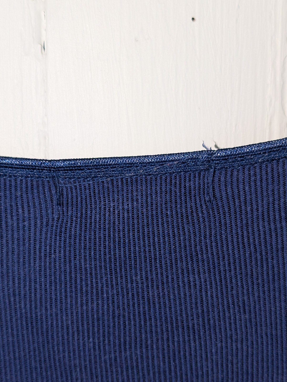 Vintage One Step Up Navy Blue Long Sleeve Blouse Women’s Size Large Cotton Blend