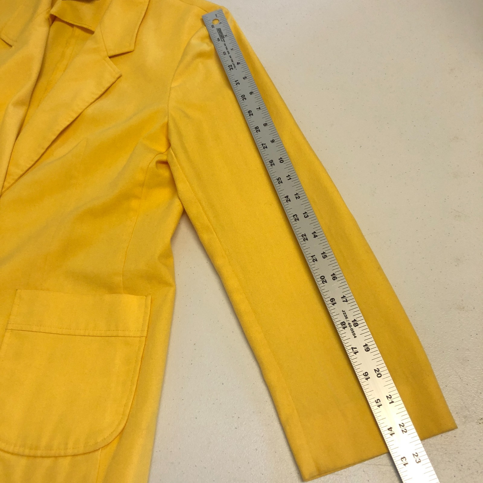 vtg 1970s Country Suburbans 2 pc Skirt Suit 12/14 Yellow Twill Kick Pleats USA